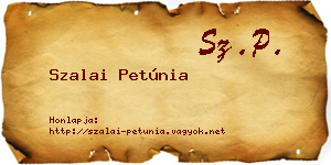 Szalai Petúnia névjegykártya